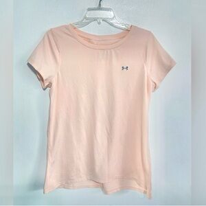 Under Armour Light Pink Workout Top, gym workout running, wicking